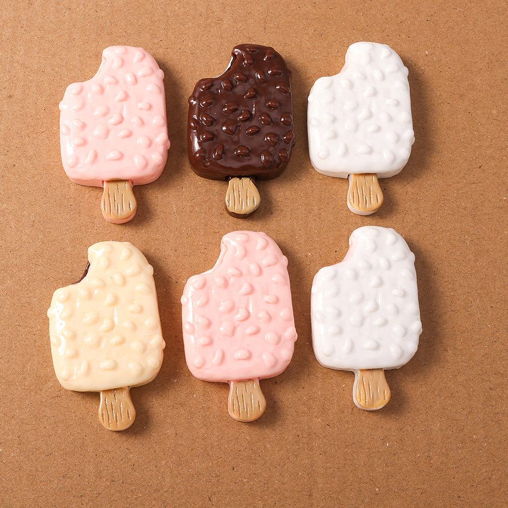 4pcs Simulation Food Ice Cream - Embellishments For Scrapbooking avaliação e preço