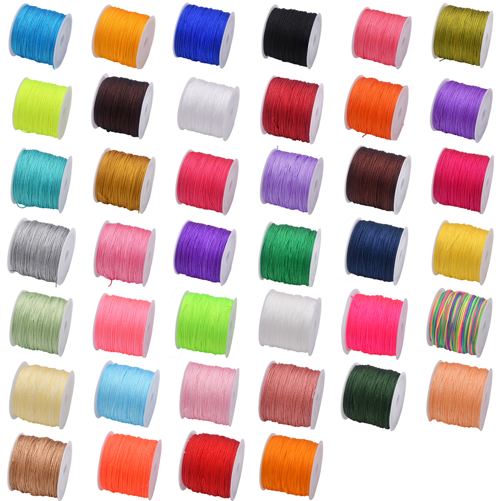 50Yds 0.8mm Crafts Nylon Cord - Beaded Trim Fringe avaliação e preço