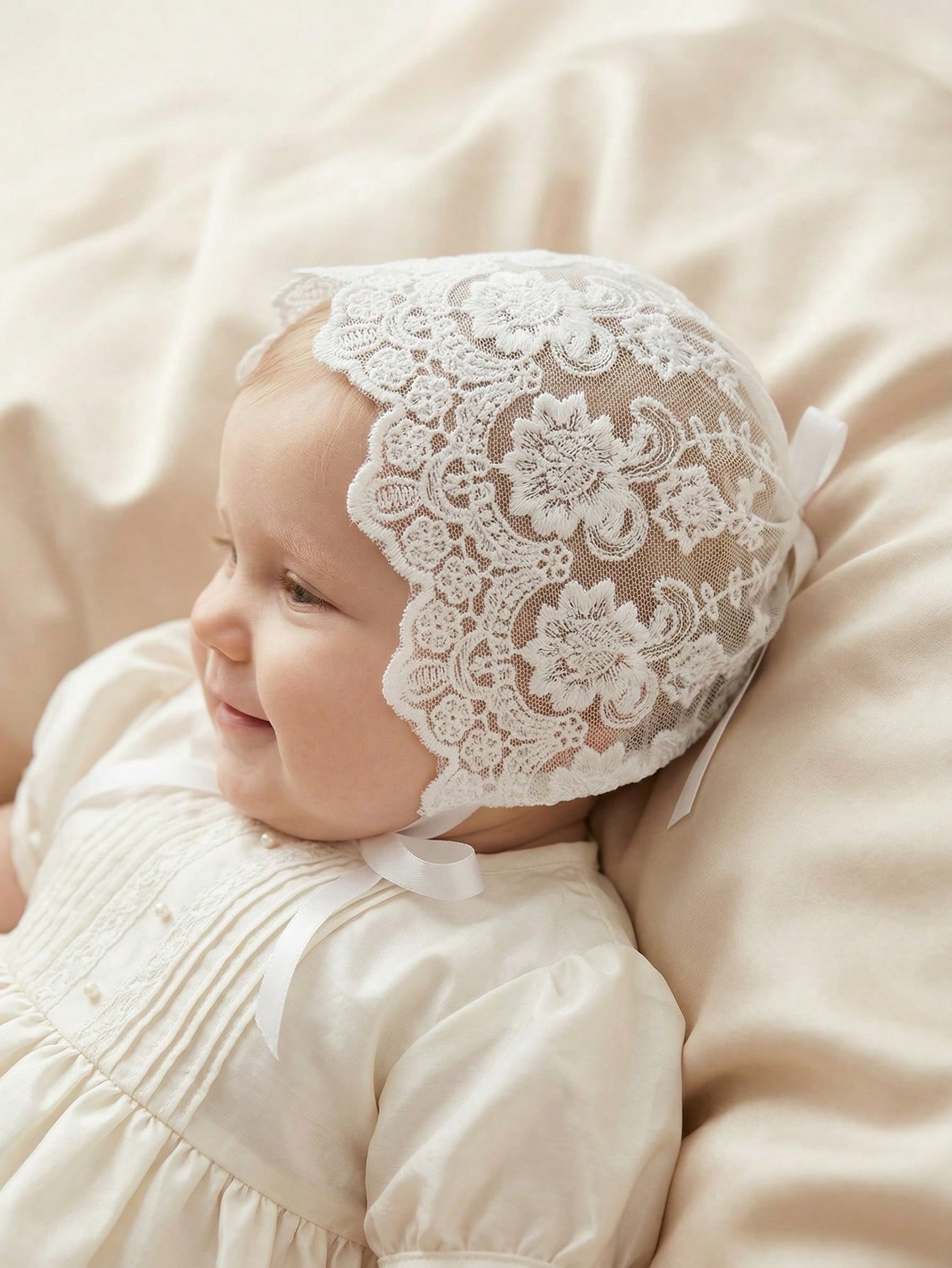 Baby Lace Brim Headband Hat He - Embroidery Embellishments avaliação e preço