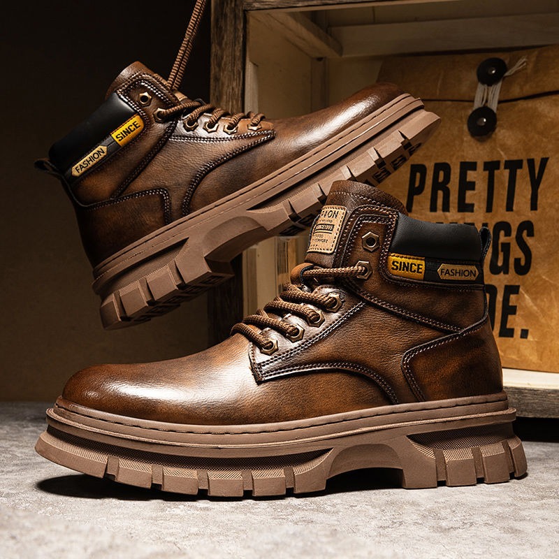 Vintage Men Platform Ankle Boo - Guipure Lace Panel avaliação e preço