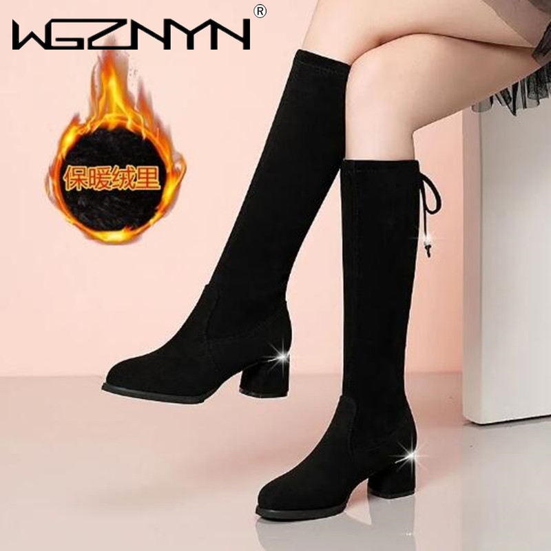 Women Autumn Winter Black Knee - Guipure Lace Panel avaliação e preço