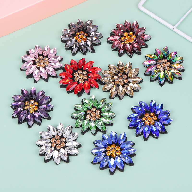 5PCS Sequined crystal beaded f - Applique Patch Flower avaliação e preço