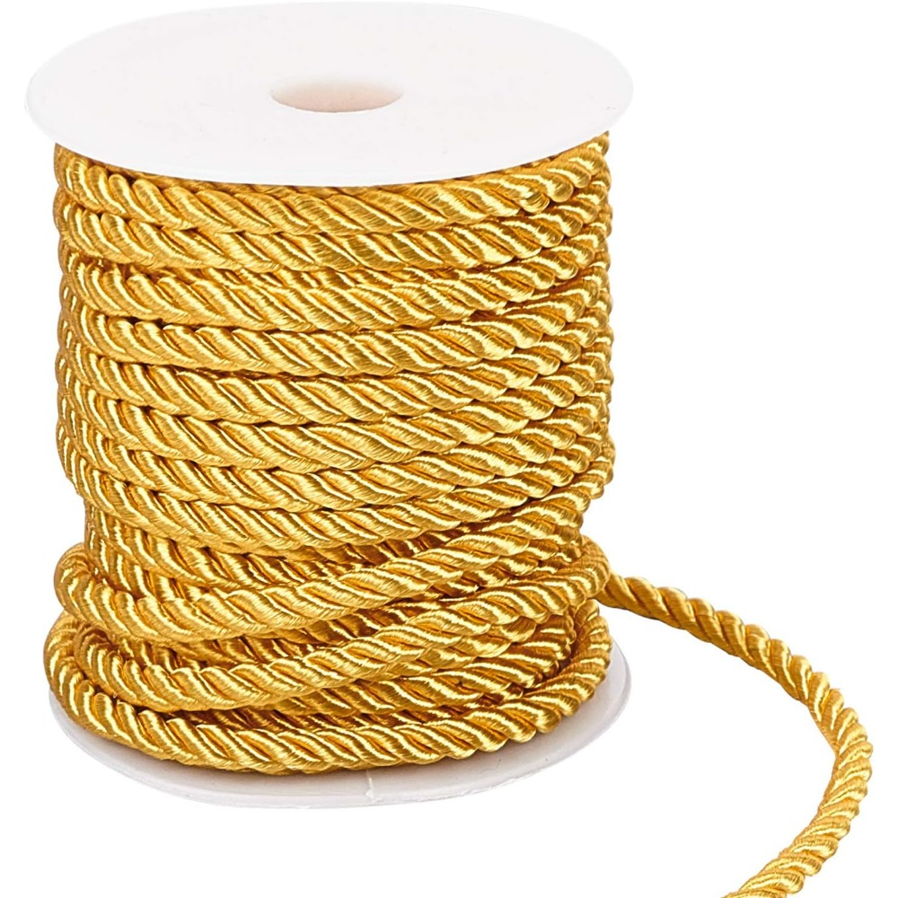 59 Feet Gold Cord 5mm Twisted  - Applique Patch Flower avaliação e preço