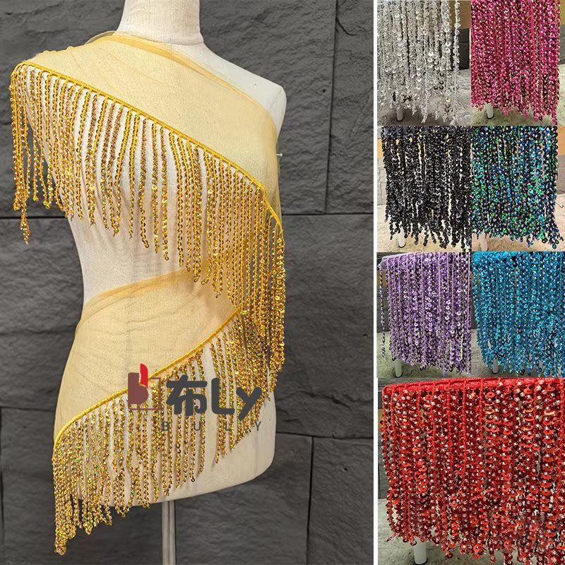 15cm Beaded Sequin Tassel Frin - Beaded Trim Fringe avaliação e preço