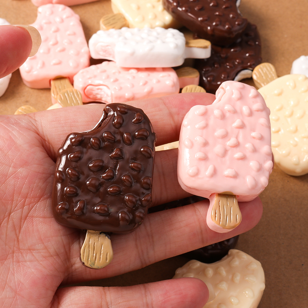 4pcs Simulation Food Ice Cream - Embellishments For Scrapbooking avaliação e preço
