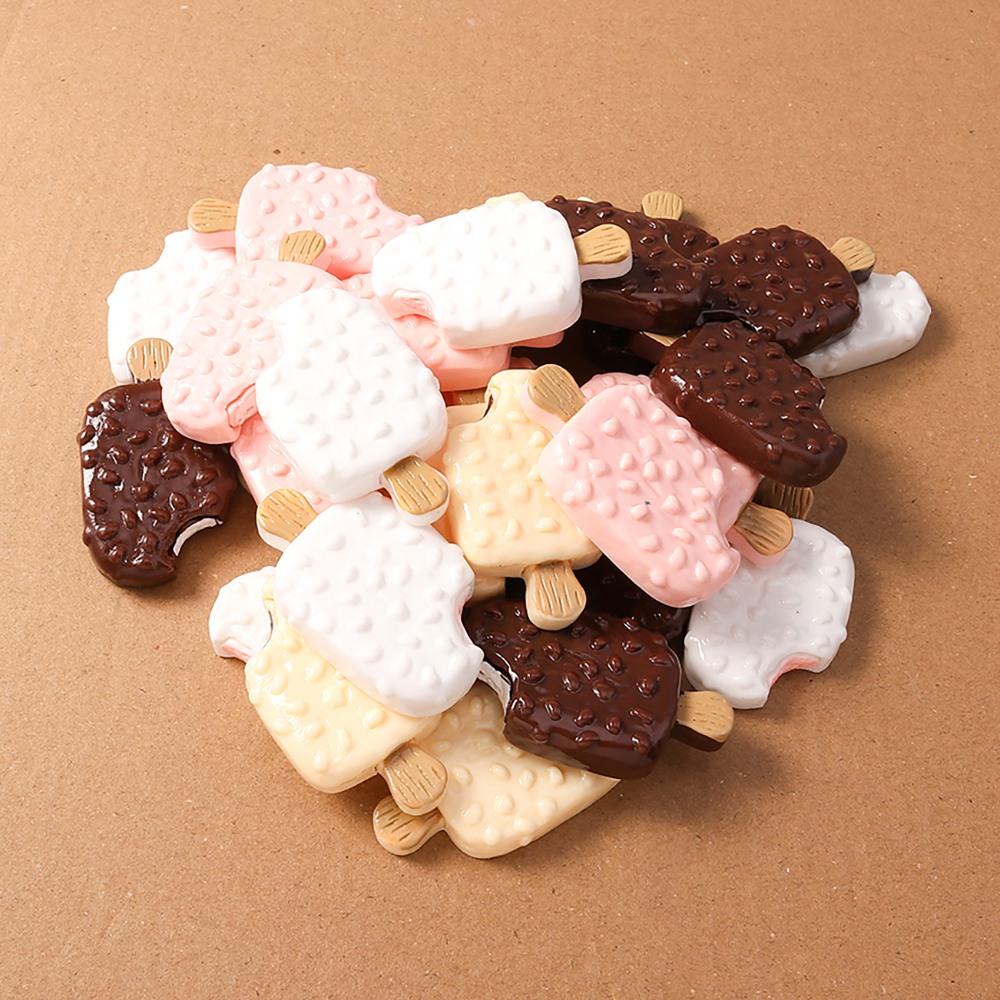 4pcs Simulation Food Ice Cream - Embellishments For Scrapbooking avaliação e preço