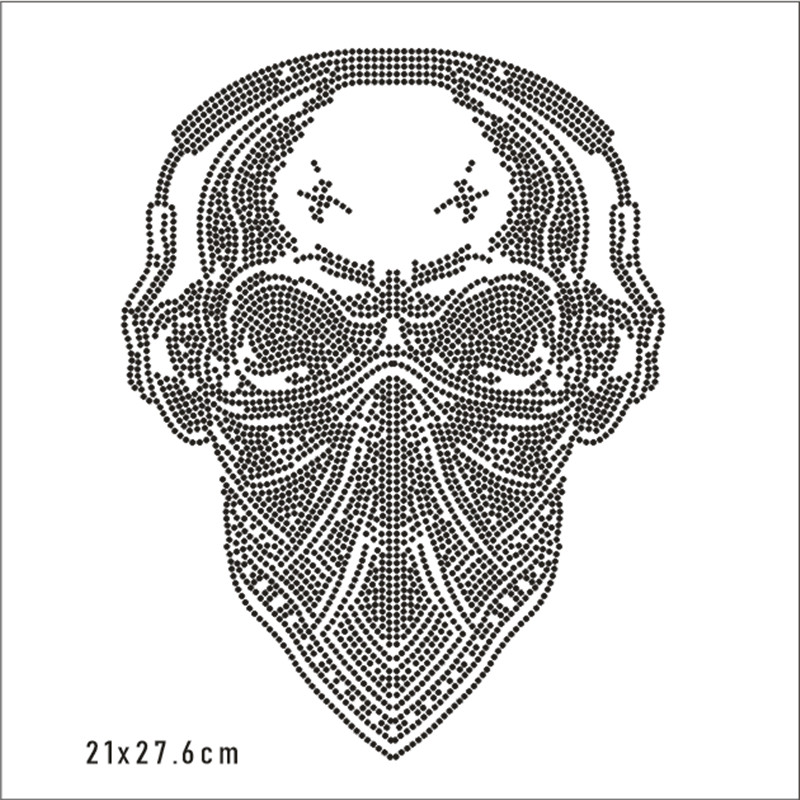 Skull Hotfix Strass Motif Cust - Hotfix Rhinestone Sheet avaliação e preço