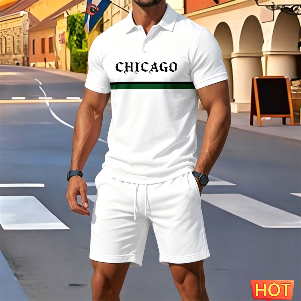 Summer man 2 piece outfits Men - Embellish Knit avaliação e preço