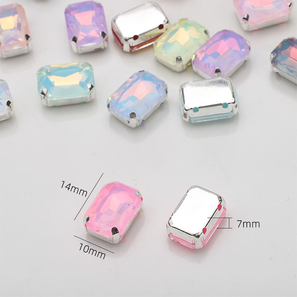 10 Pcs 10x14mm Sew On Rhinesto - Sew On Rhinestone avaliação e preço