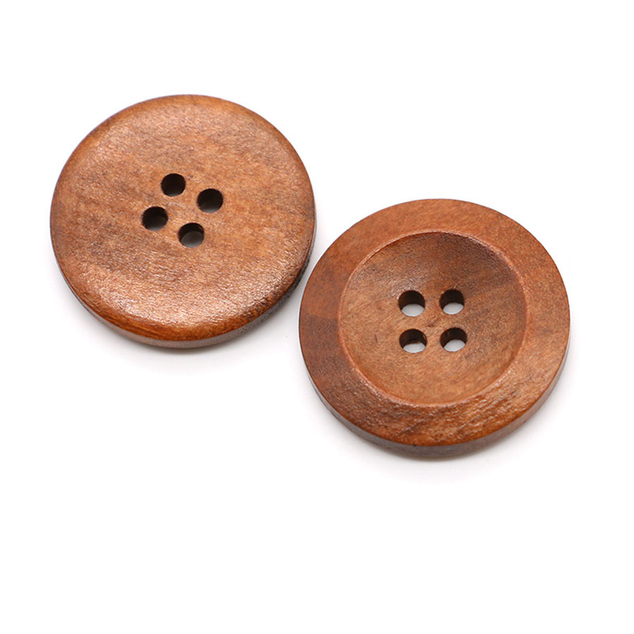 10pcs 18mm Round Wooden Button - Embellishments For Scrapbooking avaliação e preço
