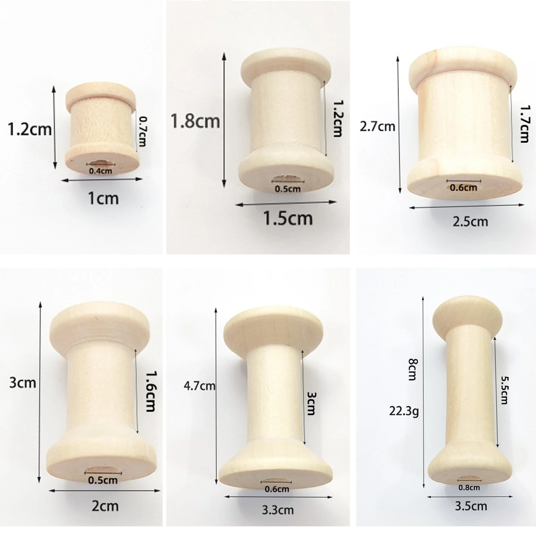 10/5Pcs Mini Wooden Bobbins Em - Organza Ribbon Spool avaliação e preço