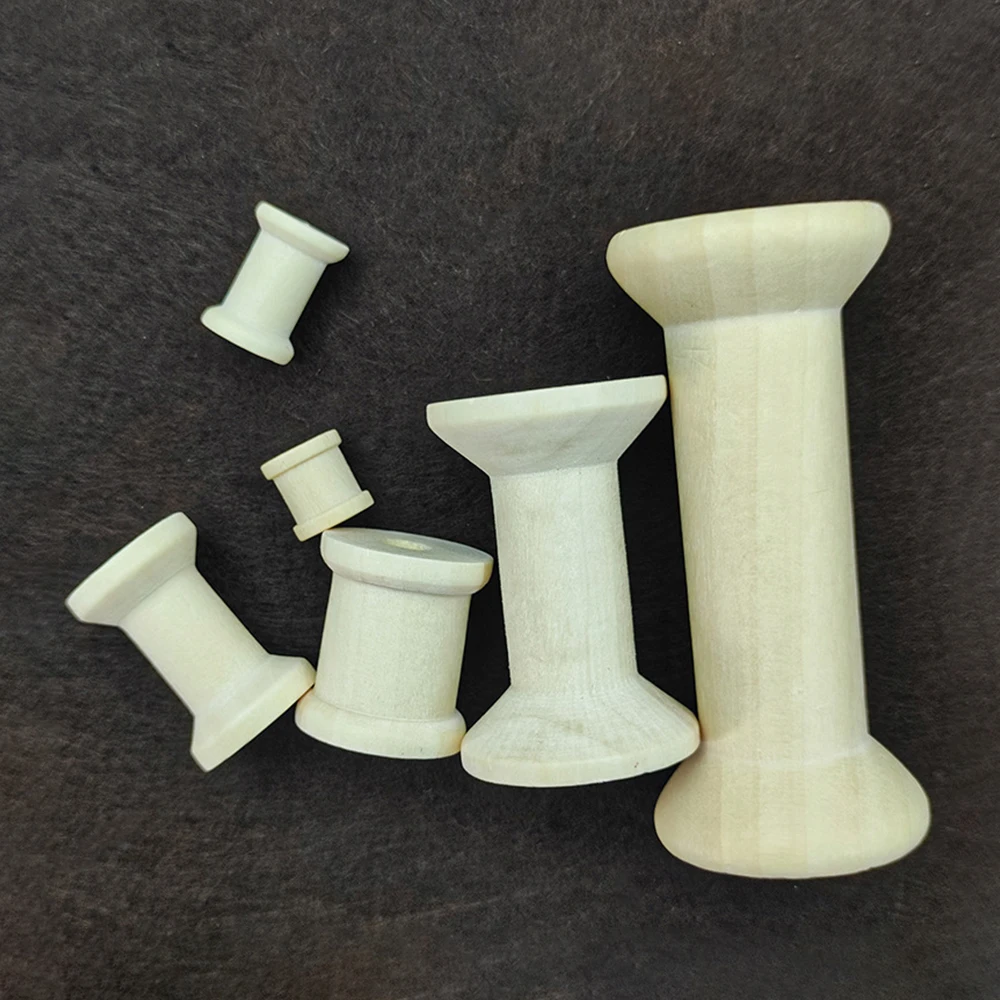 10/5Pcs Mini Wooden Bobbins Em - Organza Ribbon Spool avaliação e preço