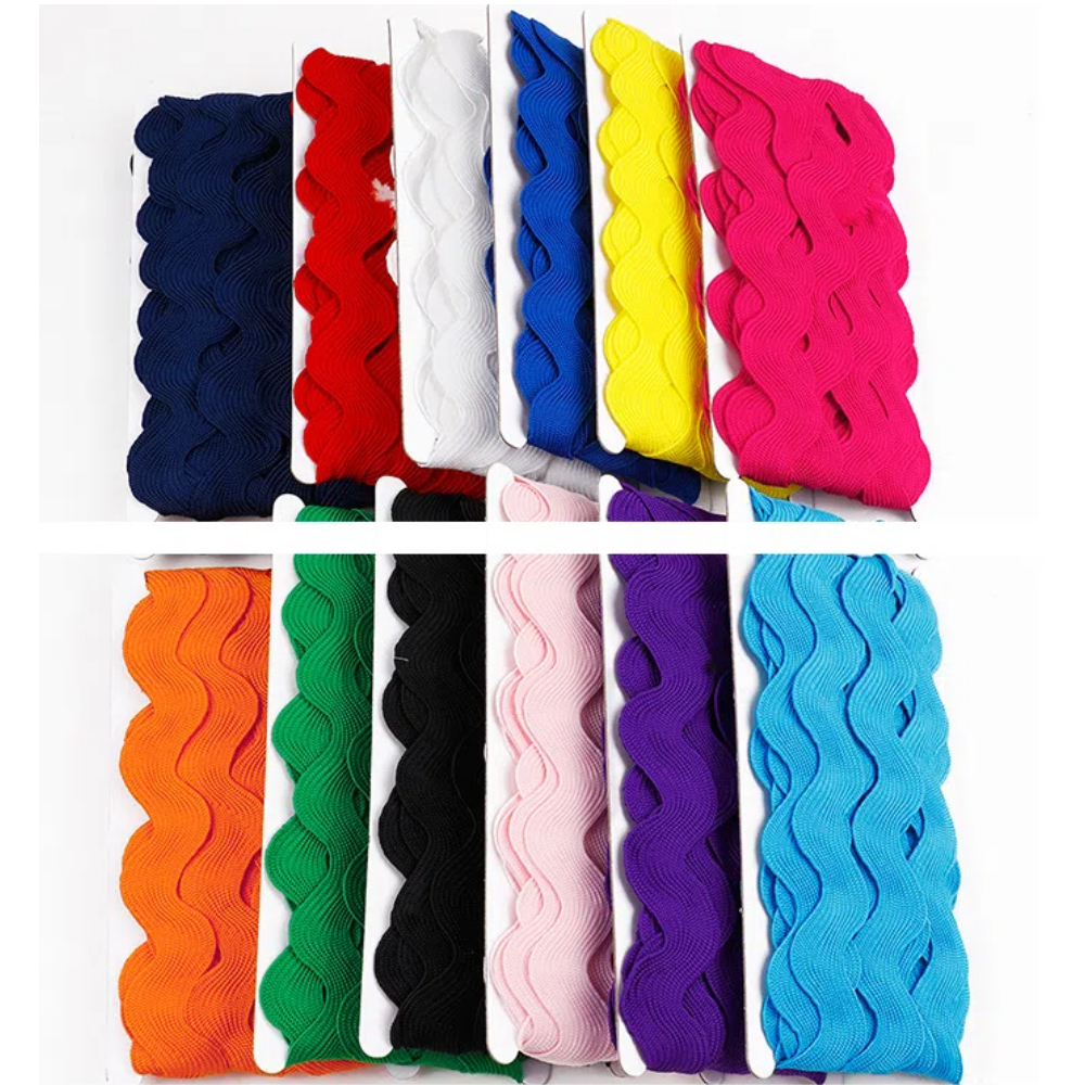 10yard/lot Ric Rac Zig Zag Rib - Velvet Ribbon Roll avaliação e preço