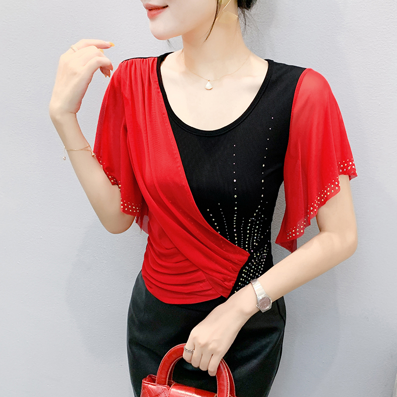 2025 Summer Women's Mesh Top:  - Beaded Trim Fringe avaliação e preço