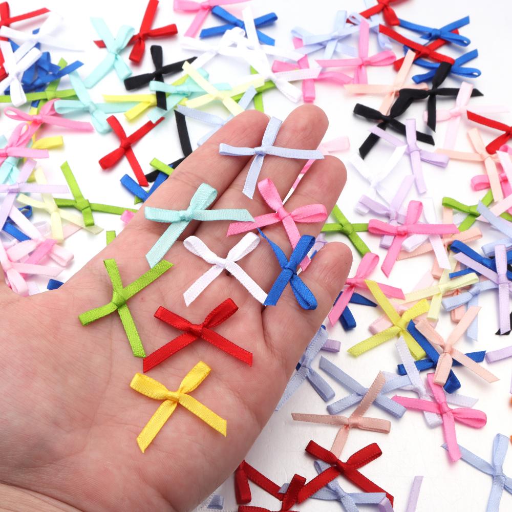 50Pcs 2.5x3cm Ribbons Mini Sat - Embellishments For Scrapbooking avaliação e preço