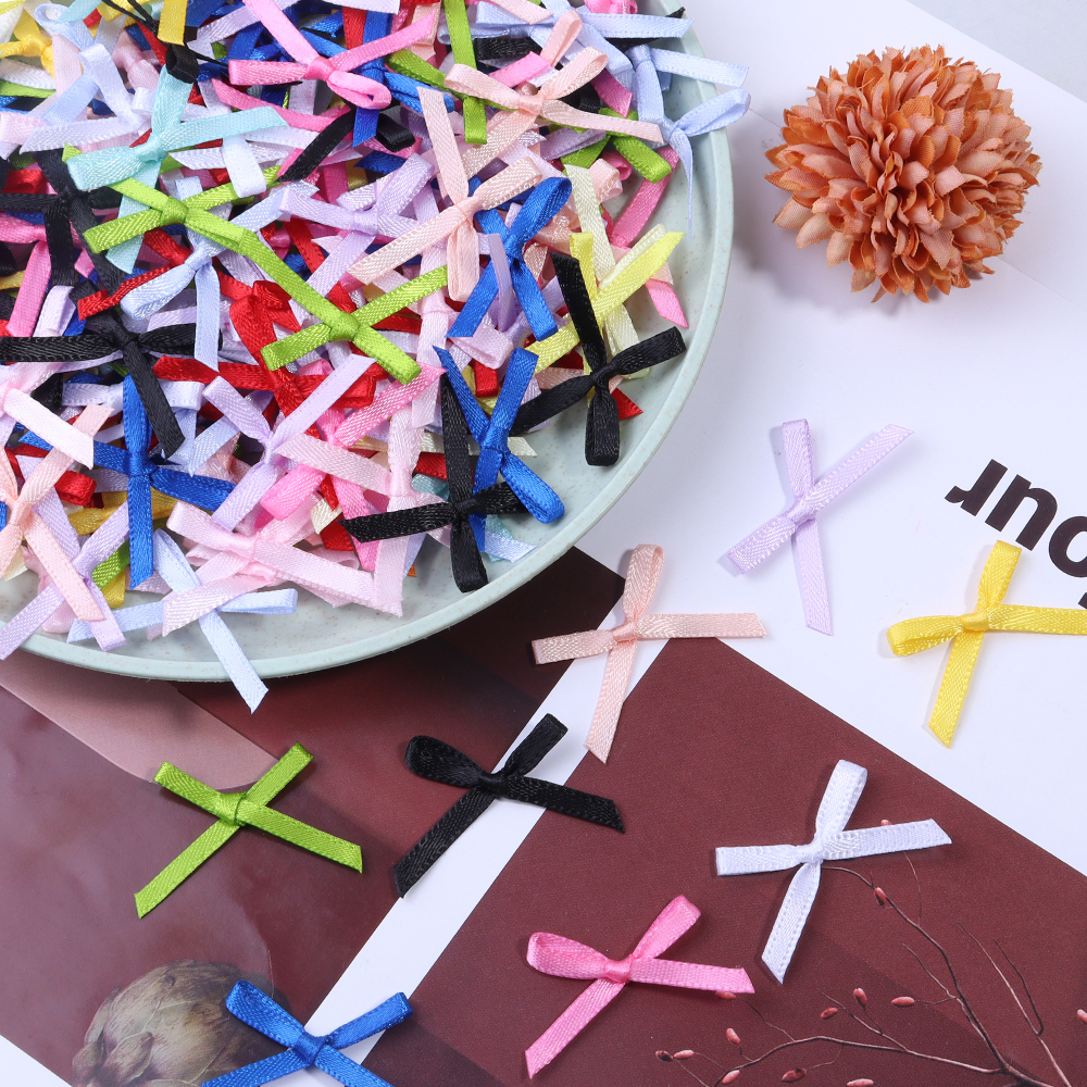 50Pcs 2.5x3cm Ribbons Mini Sat - Embellishments For Scrapbooking avaliação e preço
