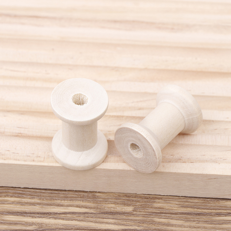 10Pc Vintage Wooden Spools DIY - Organza Ribbon Spool avaliação e preço