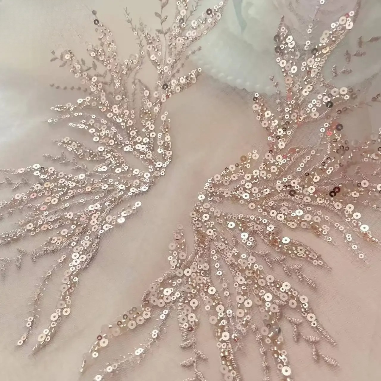 5Pair-2Pair.Rose Gold Sequin T - Applique Patch Flower avaliação e preço