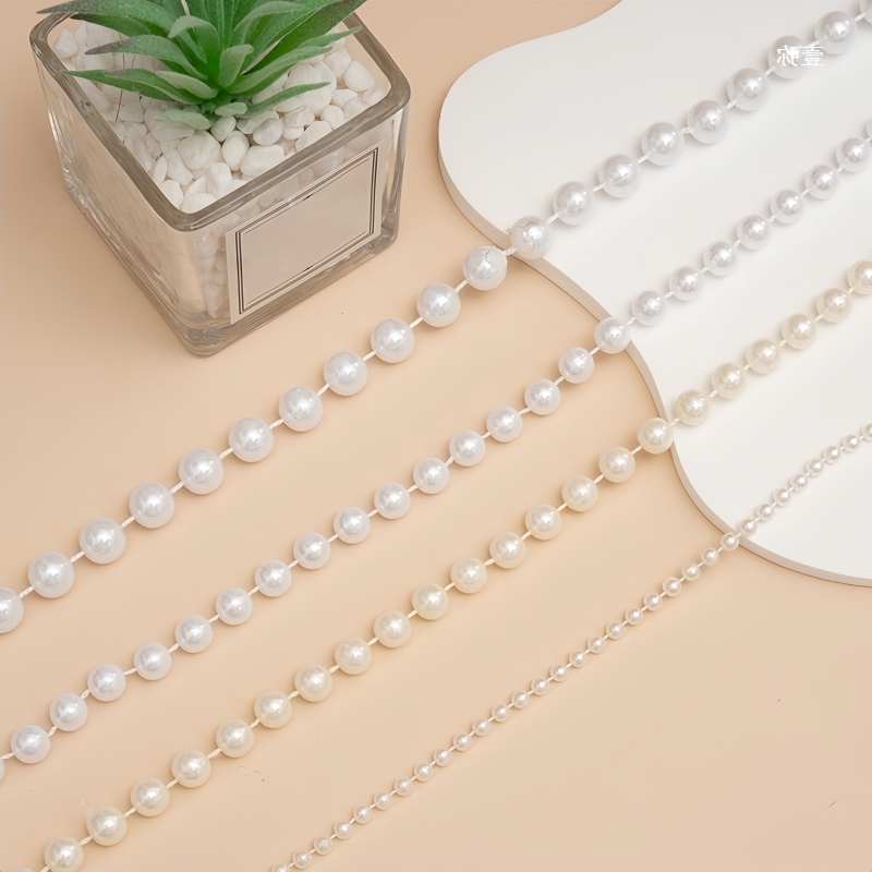 2/5m ABS Imitation Pearl Bead  - Pearl Trim Chain avaliação e preço