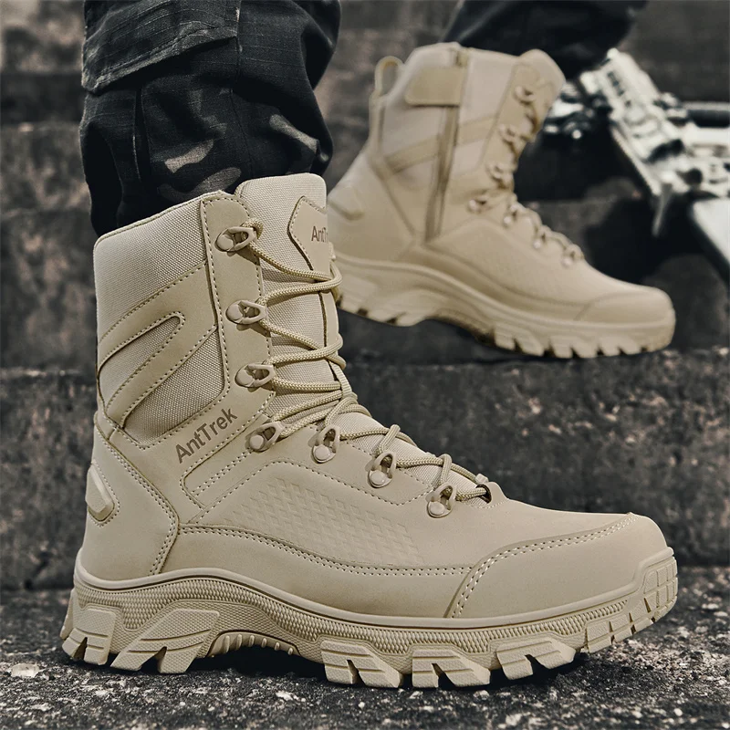 New Men Tactical Boots Hunting - Guipure Lace Panel avaliação e preço