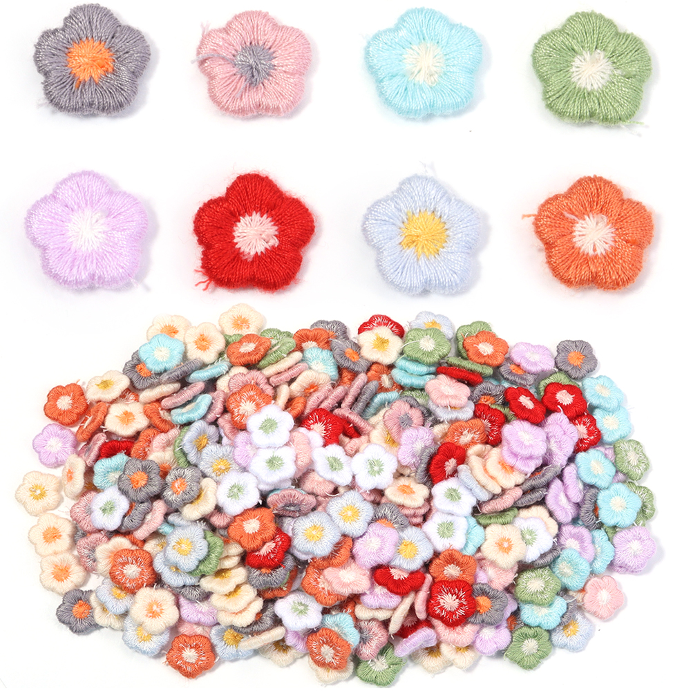 50pcs/lot Mini Plum Blossom Fl - Applique Patch Flower avaliação e preço