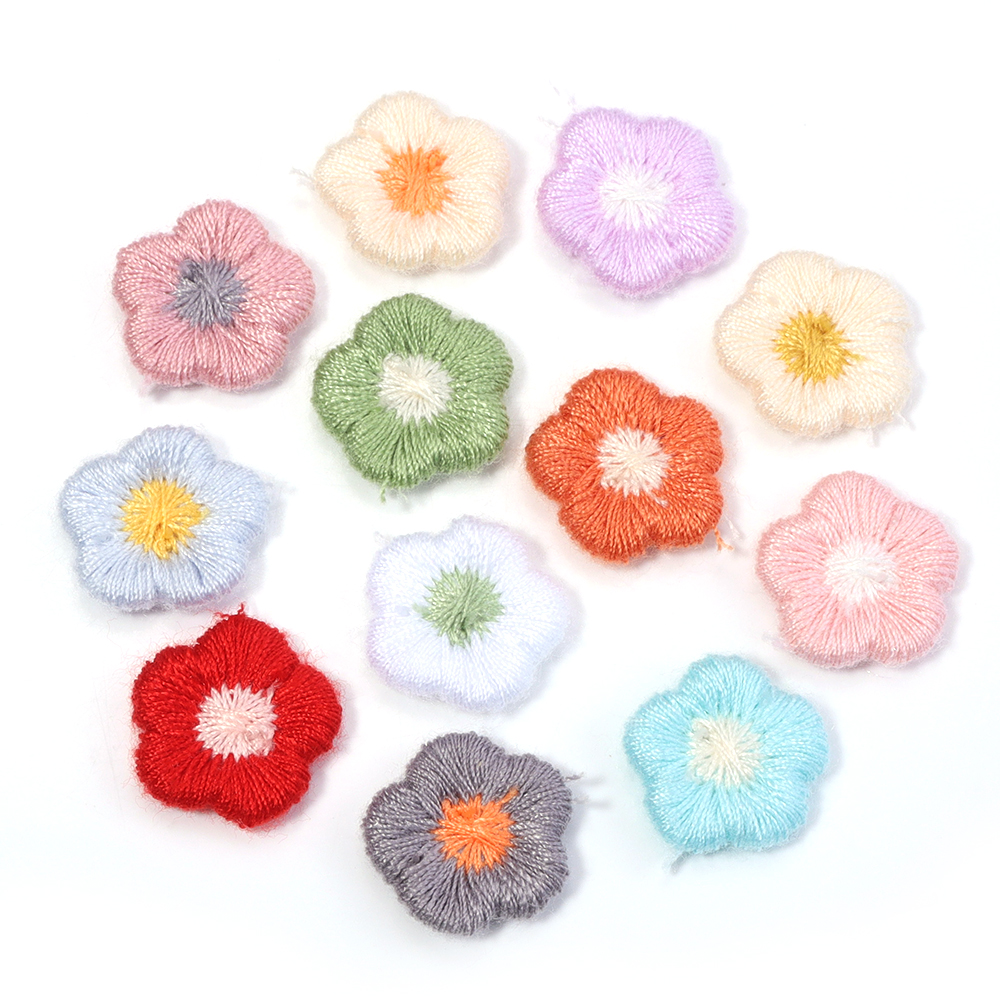 50pcs/lot Mini Plum Blossom Fl - Applique Patch Flower avaliação e preço