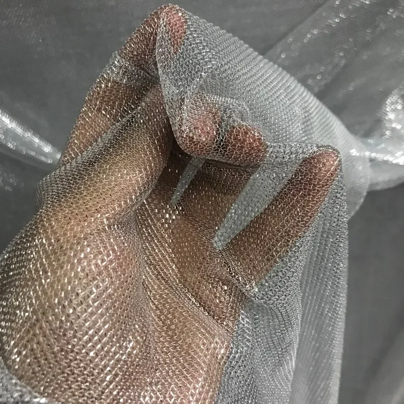 Mesh Elastic Fabric Shiny Ligh - Crystal Mesh Fabric avaliação e preço