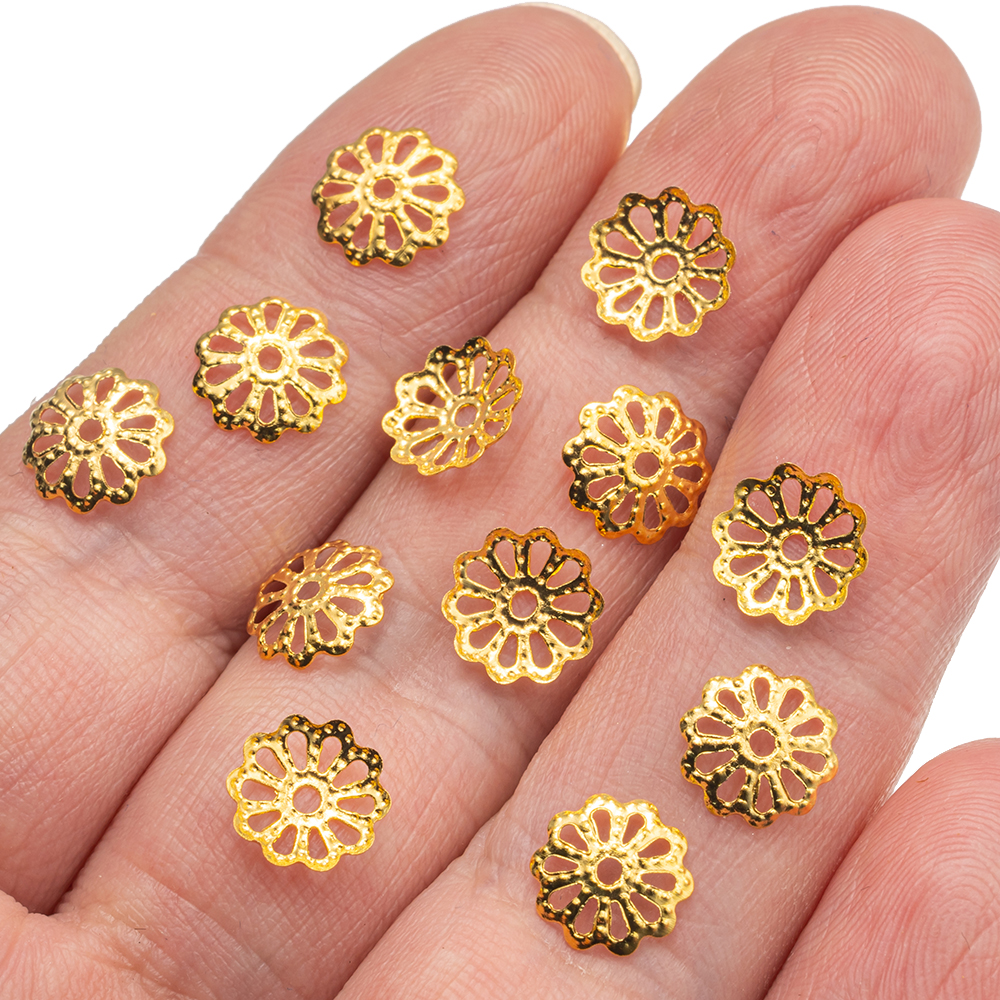 200pcs 7/9mm Filigree Flower H - Embellishment Crafts avaliação e preço