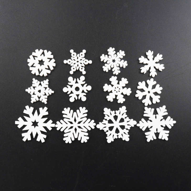 20Pcs Wooden Christmas Snowfla - Embellishments For Scrapbooking avaliação e preço