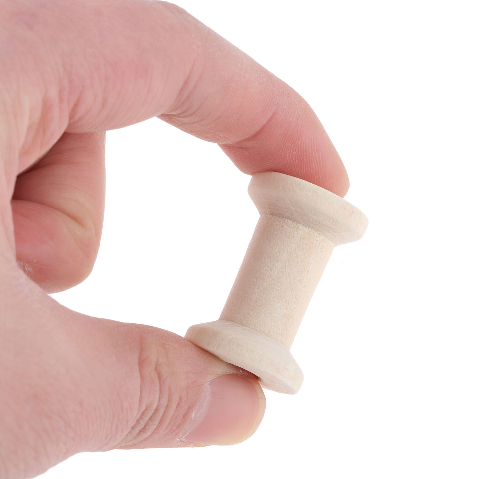 10Pcs Sewing Wooden Bobbins Sp - Organza Ribbon Spool avaliação e preço