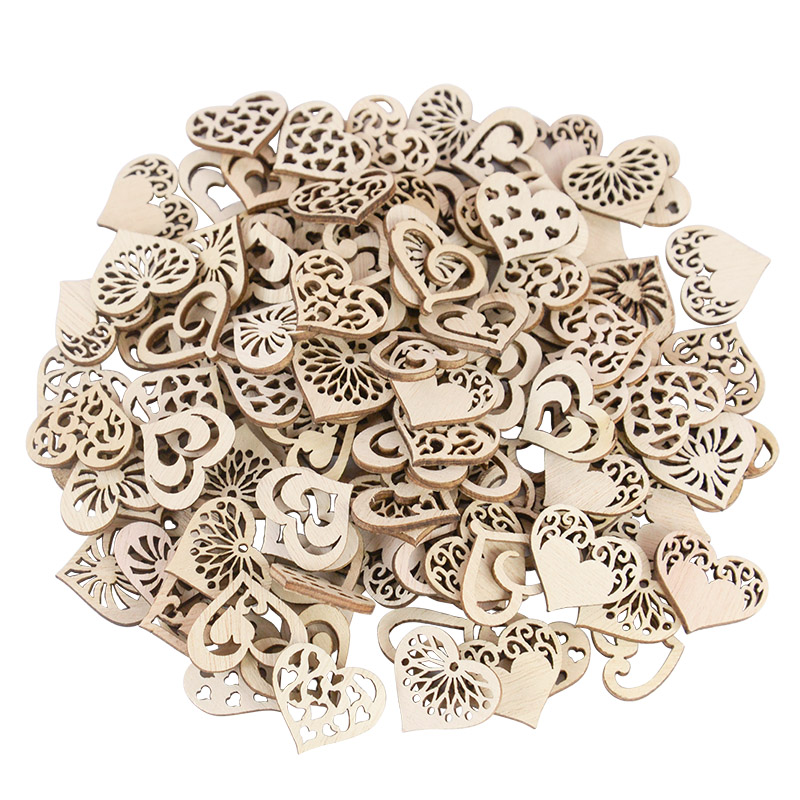 50/100pcs Hollowed Heart Patte - Embellishments For Scrapbooking avaliação e preço