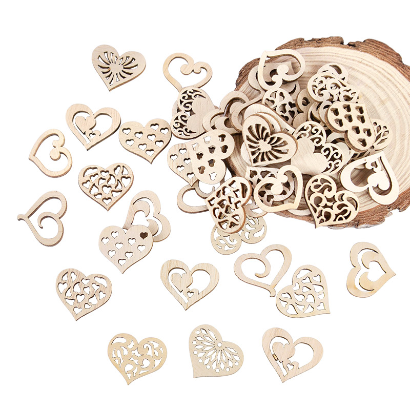 50/100pcs Hollowed Heart Patte - Embellishments For Scrapbooking avaliação e preço