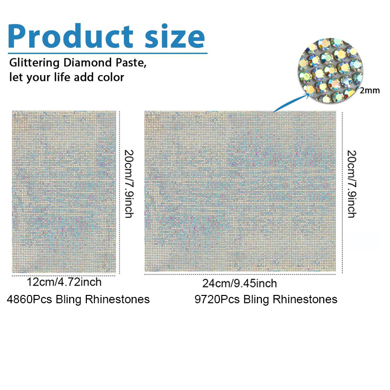 9720/4860Pcs Bling Rhinestone  - Hotfix Rhinestone Sheet avaliação e preço