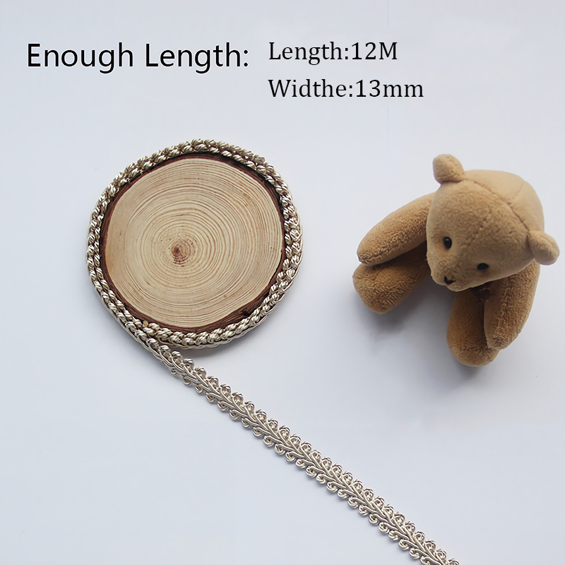 12M Braid Trim  French Gimp Ba - Fringe Ribbon Sewing avaliação e preço