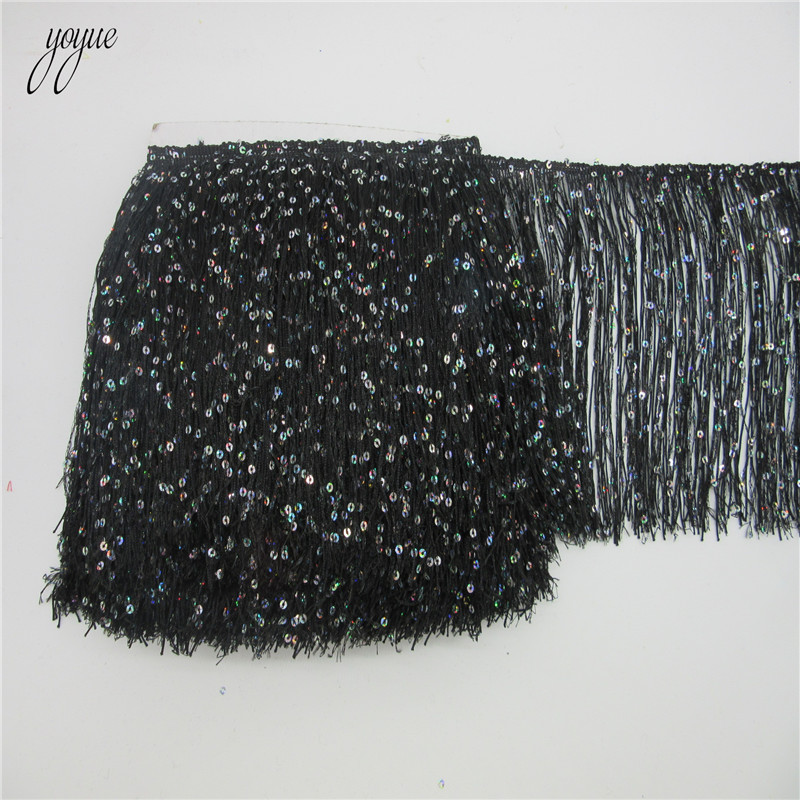 YOYUE 1Yard 20CM Long Polyeste - Beaded Trim Fringe avaliação e preço