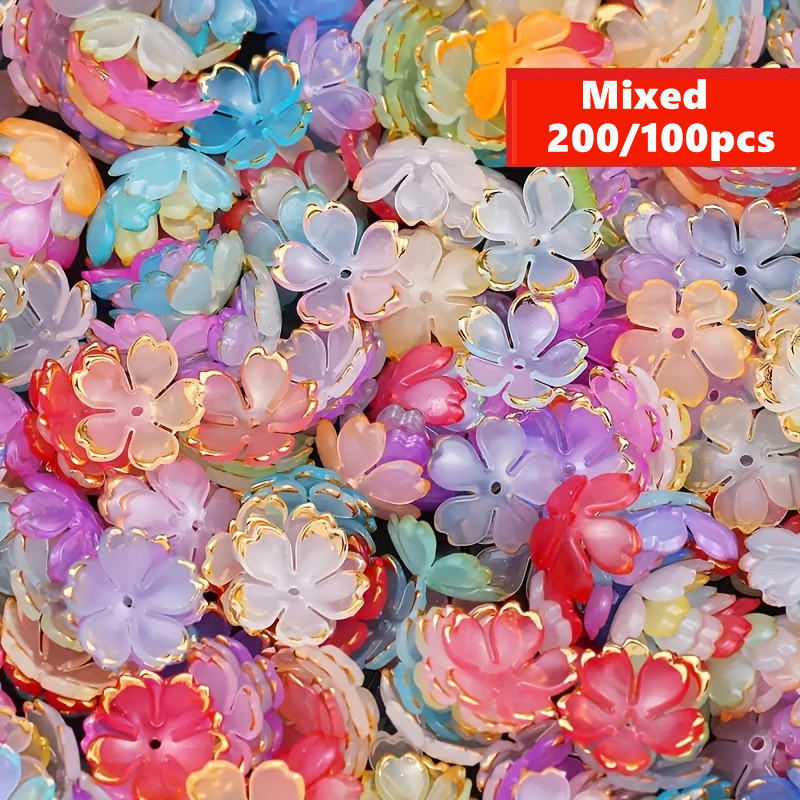 200/100pcs 15mm Colorful Acryl - Embroidery Embellishments avaliação e preço