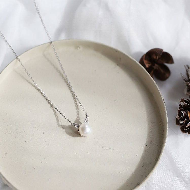 Fashion 925 Sterling Silver Je - Pearl Trim Chain avaliação e preço