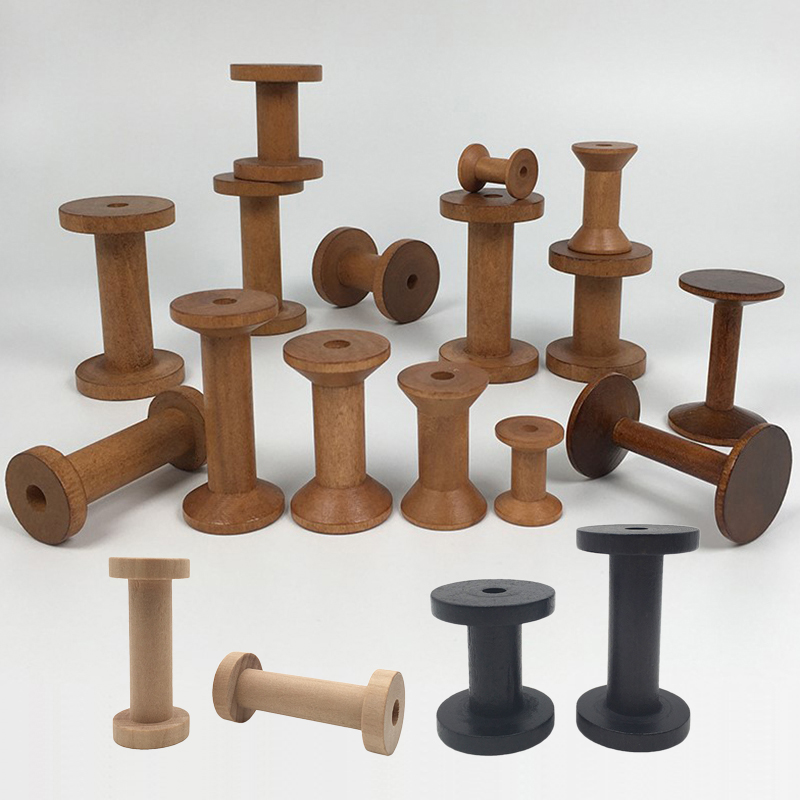 10Pcs/Set Vintage Natural Wood - Organza Ribbon Spool avaliação e preço