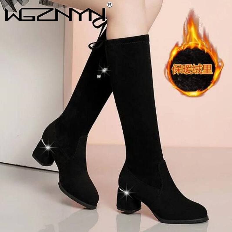 Women Autumn Winter Black Knee - Guipure Lace Panel avaliação e preço