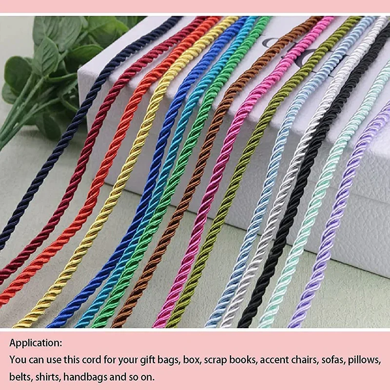 5/10M Silk Rope 3-Ply Braided  - Cord Trim Twisted avaliação e preço
