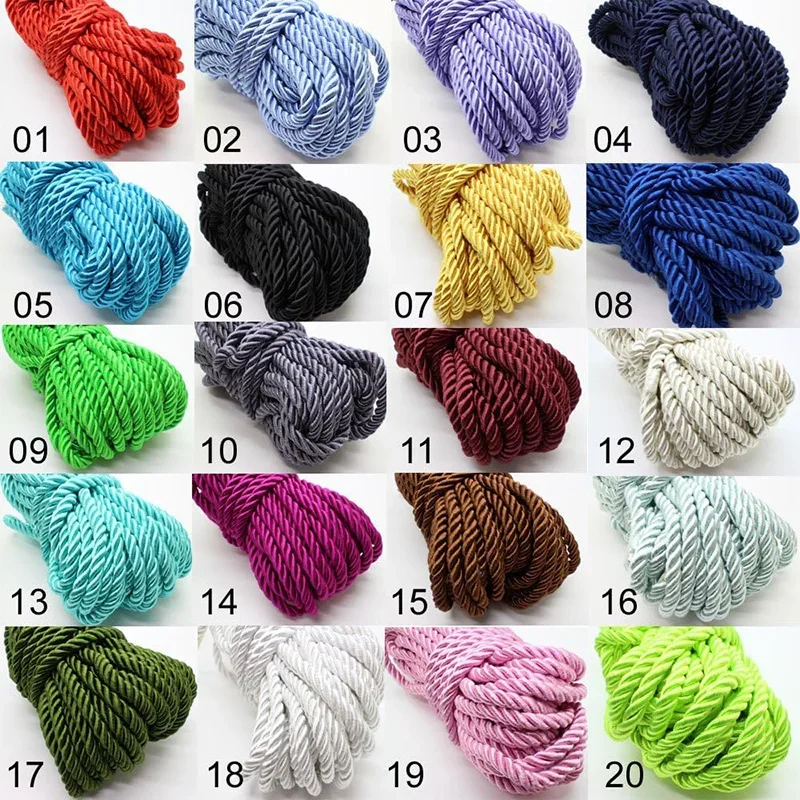 5/10M Silk Rope 3-Ply Braided  - Cord Trim Twisted avaliação e preço