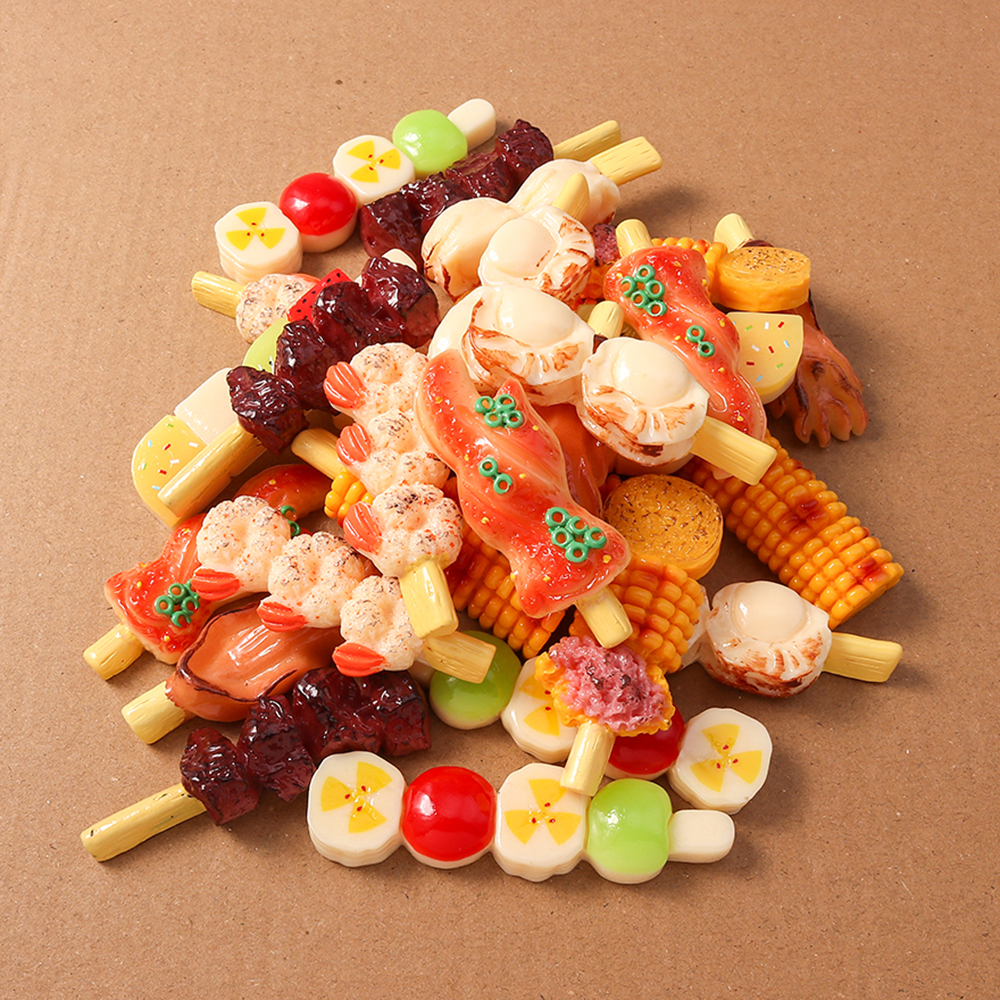 4pcs Simulation Foood Barbecue - Embellishments For Scrapbooking avaliação e preço