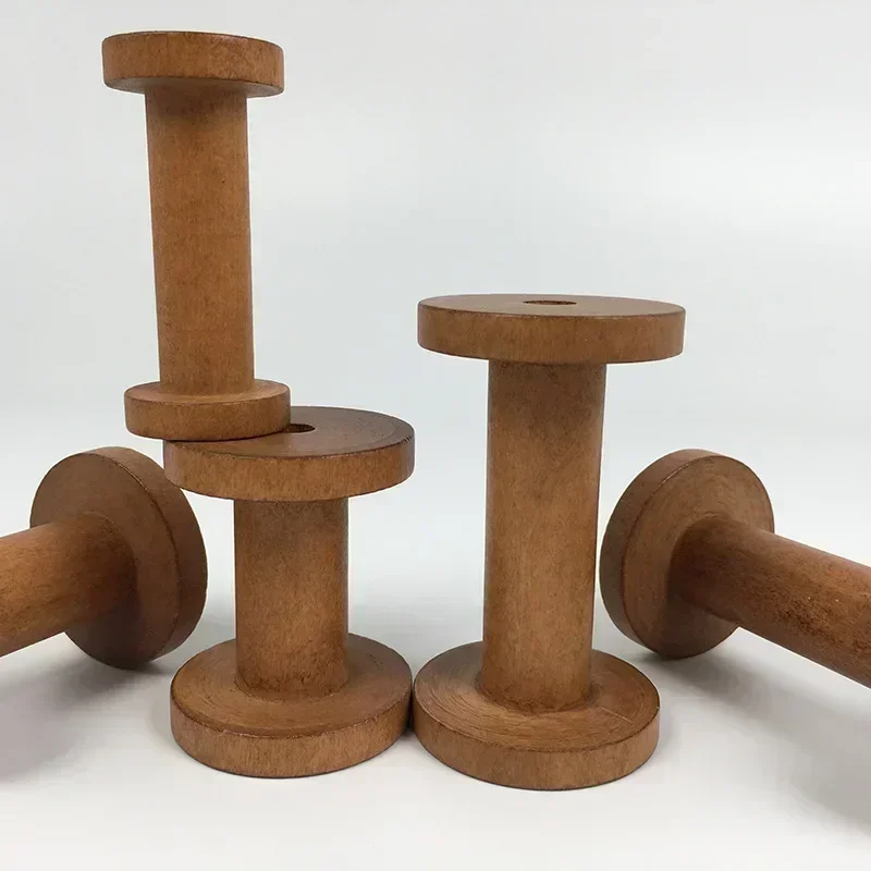 1Pc Vintage Wooden Spools DIY  - Organza Ribbon Spool avaliação e preço