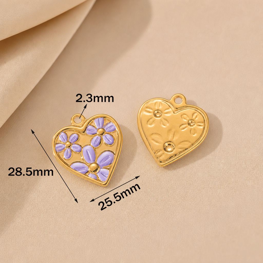 2pcs Stainless Steel Enamel He - Embellishment Crafts avaliação e preço