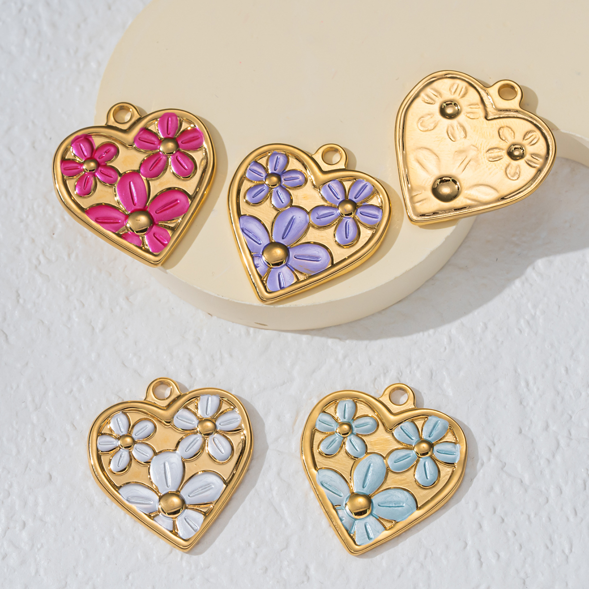 2pcs Stainless Steel Enamel He - Embellishment Crafts avaliação e preço