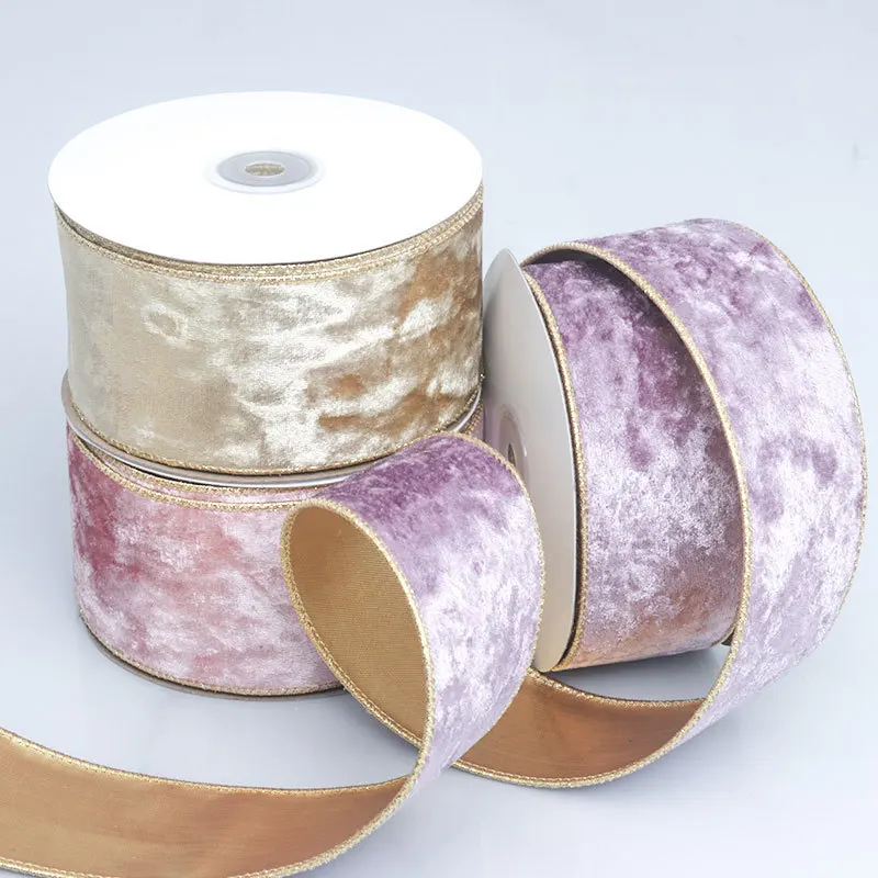 50MM Wired Edge Reversible Vel - Velvet Ribbon Roll avaliação e preço