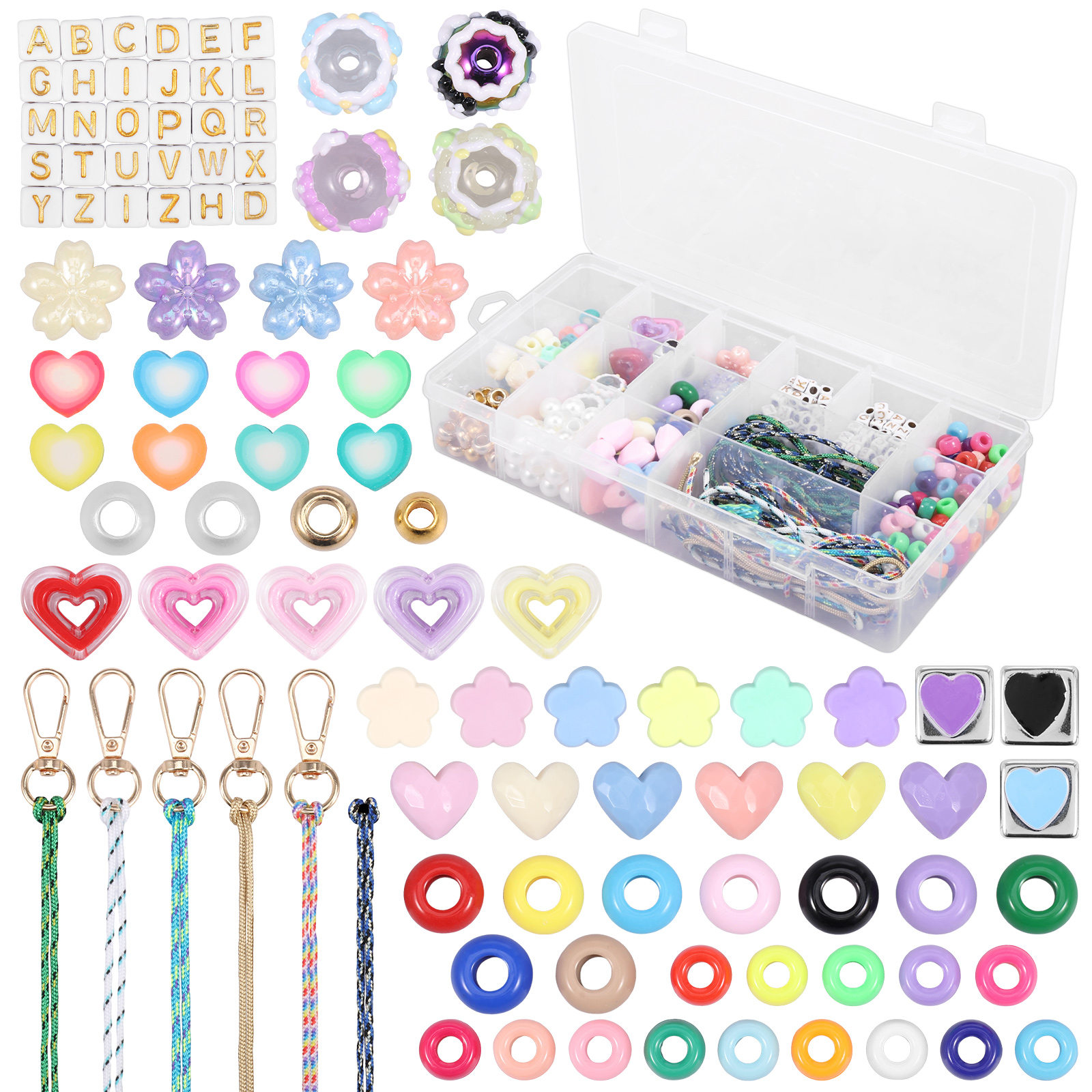 421PCS Beaded Keychain Making  - Embellishment Crafts avaliação e preço