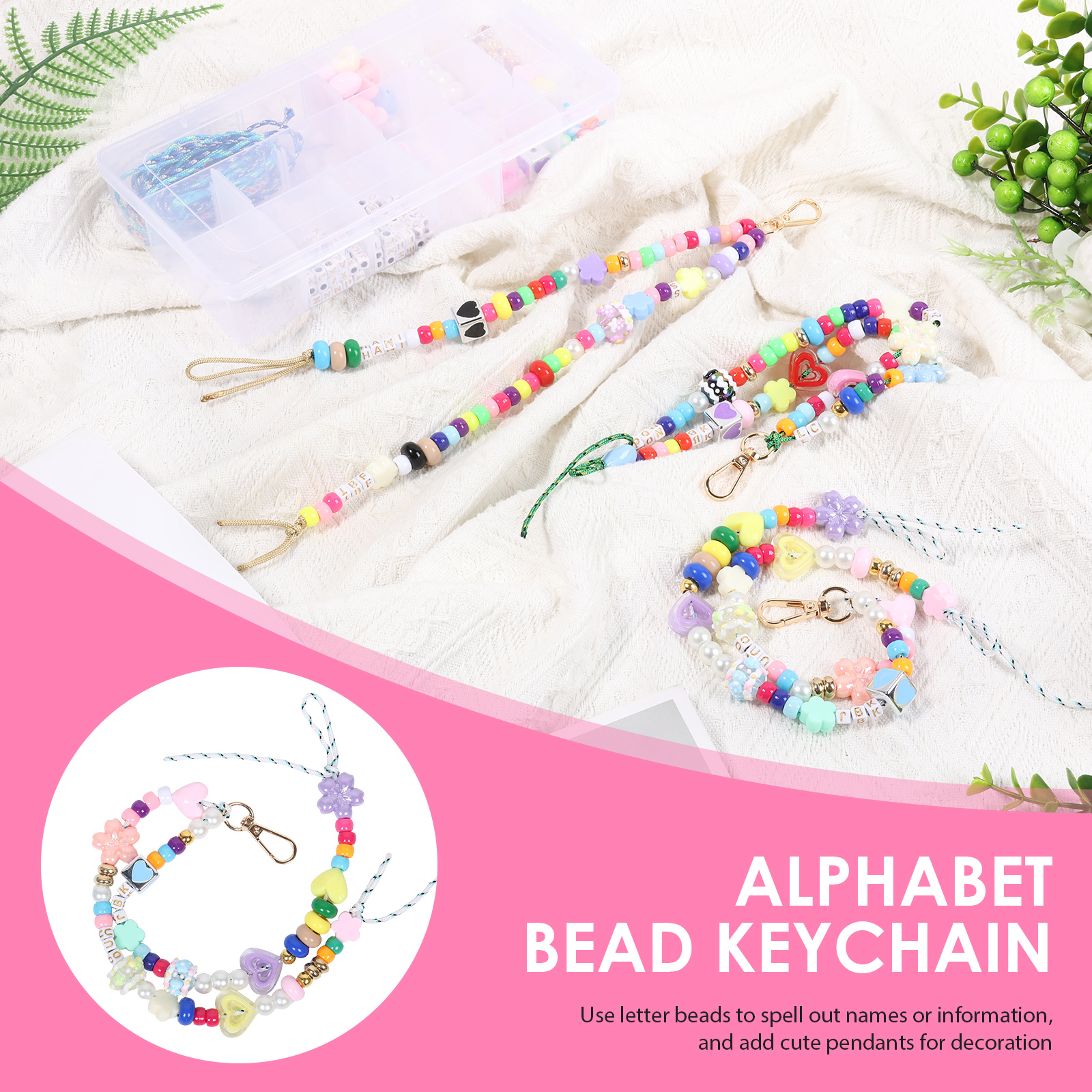 421PCS Beaded Keychain Making  - Embellishment Crafts avaliação e preço