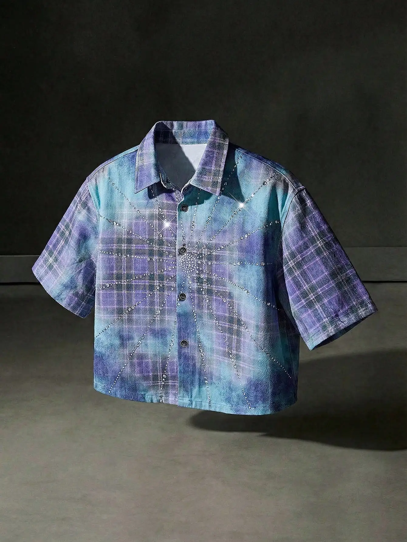 Mens Plaid Denim Shirt With Rh - Embellish Knit avaliação e preço