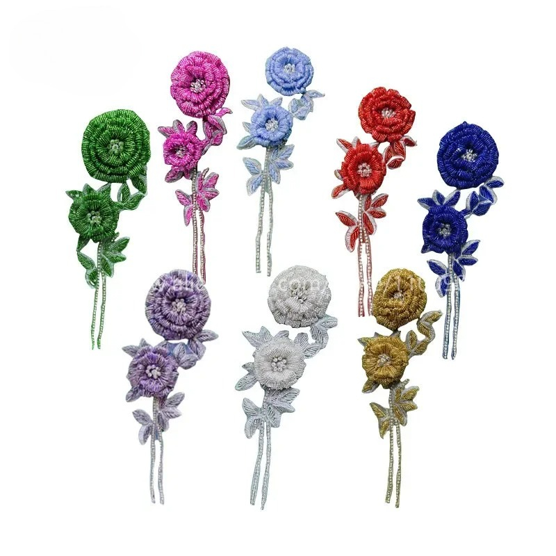 NEW Multicolor Handmade Beaded - Applique Patch Flower avaliação e preço